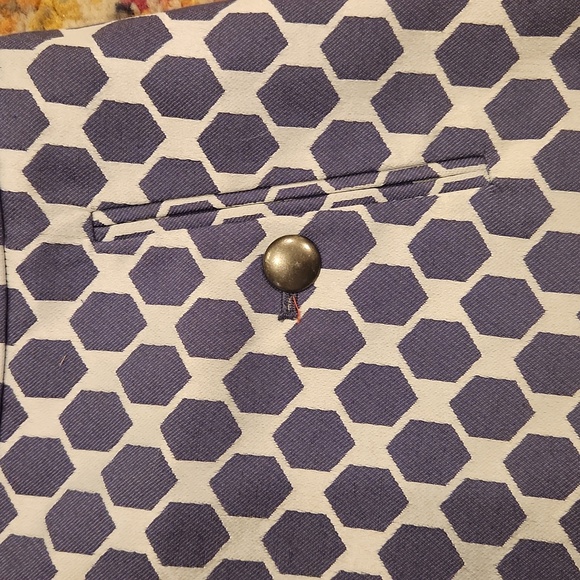 LOFT Purple and White Hexagon Skirt - Picture 3 of 7